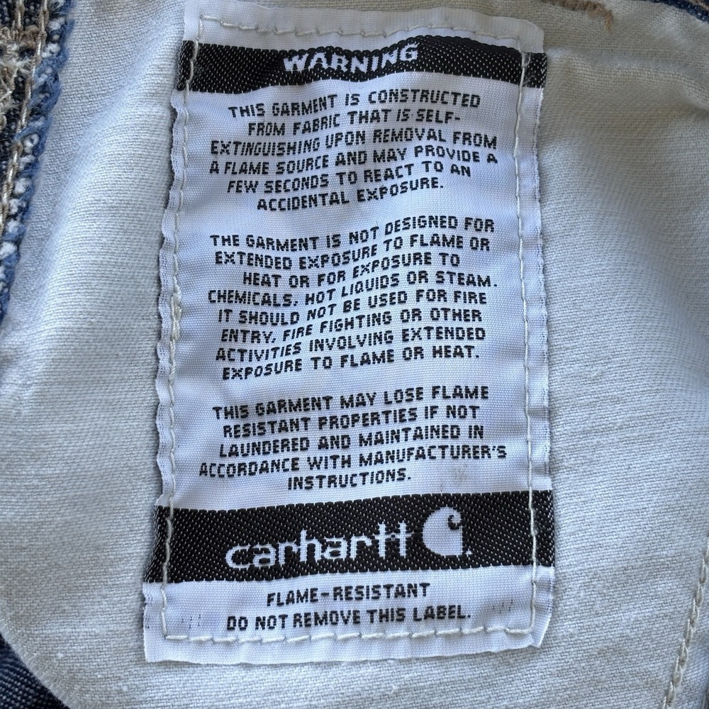 Carhartt FRB13 FR Denim Work Jeans 36x30 NFPA 2112 NFPA 70E‎ ATPV 10.0 - Picture 9 of 16